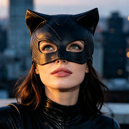 Realistic Cat Costume Mask - Soft Latex Cosplay & Carnival Party Prop