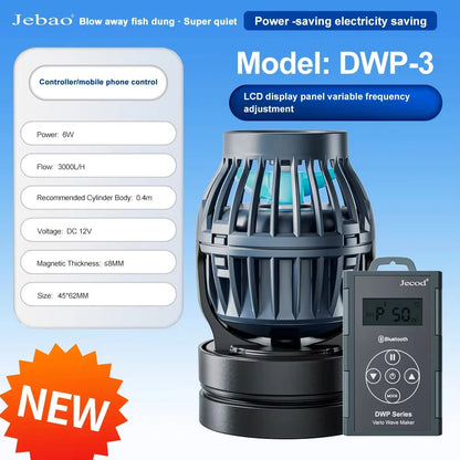 Jebao Jecod DLW Series Bluetooth Aquarium Wave Pump – 2024 Smart Mute DC Water Pump for Saltwater Fish Tanks