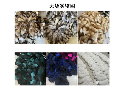 2024 Natural Fox Fur Tail Keychain – Chic Y2K Furry 40cm Keyring Accessory for Women’s Car Keys