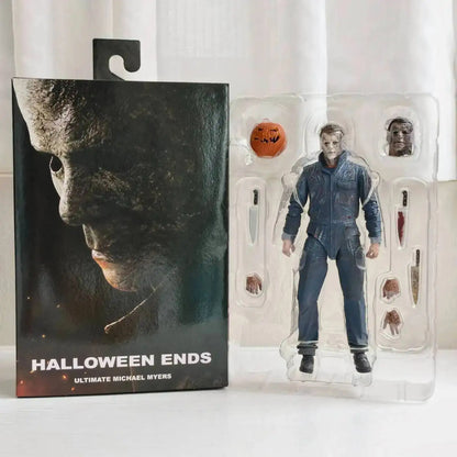 Michael Myers Horror Action Figure - Halloween Pumpkin Decor Toy Collectible Gift for Horror Fans