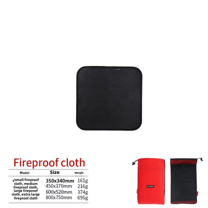 Outdoor Camping Fireproof Mat – Flame Retardant Picnic, Barbecue & Insulation Blanket, High-Temperature Fiberglass Mat