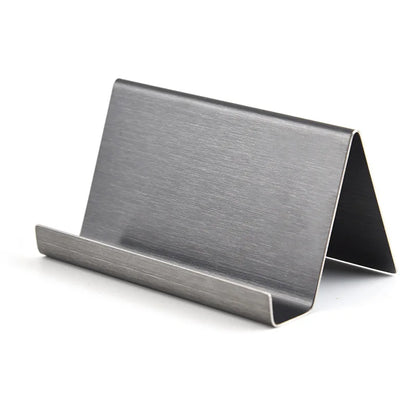 Metal Business Card Name Tag Display Rack – Desktop Organizer & Cellphone Holder for Conference Room
