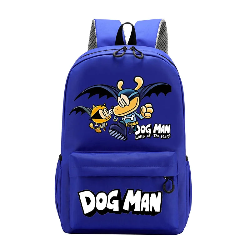 New Dog Man Kids Backpack — Large-Capacity Cartoon Schoolbag for Boys, Children’s School Supplies & Gifts