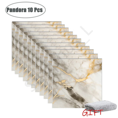 PVC Marble Wall & Floor Stickers - Waterproof Self-Adhesive Tile Decor for Kitchen & Bathroom