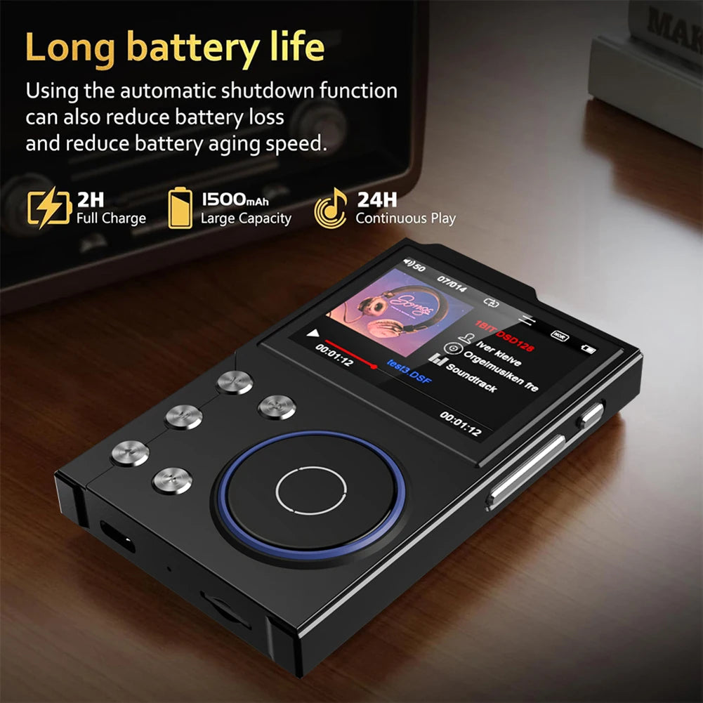 HiFi MP3 Digital Audio Player – Portable Lossless Music Player with DSD Support Up to 256GB