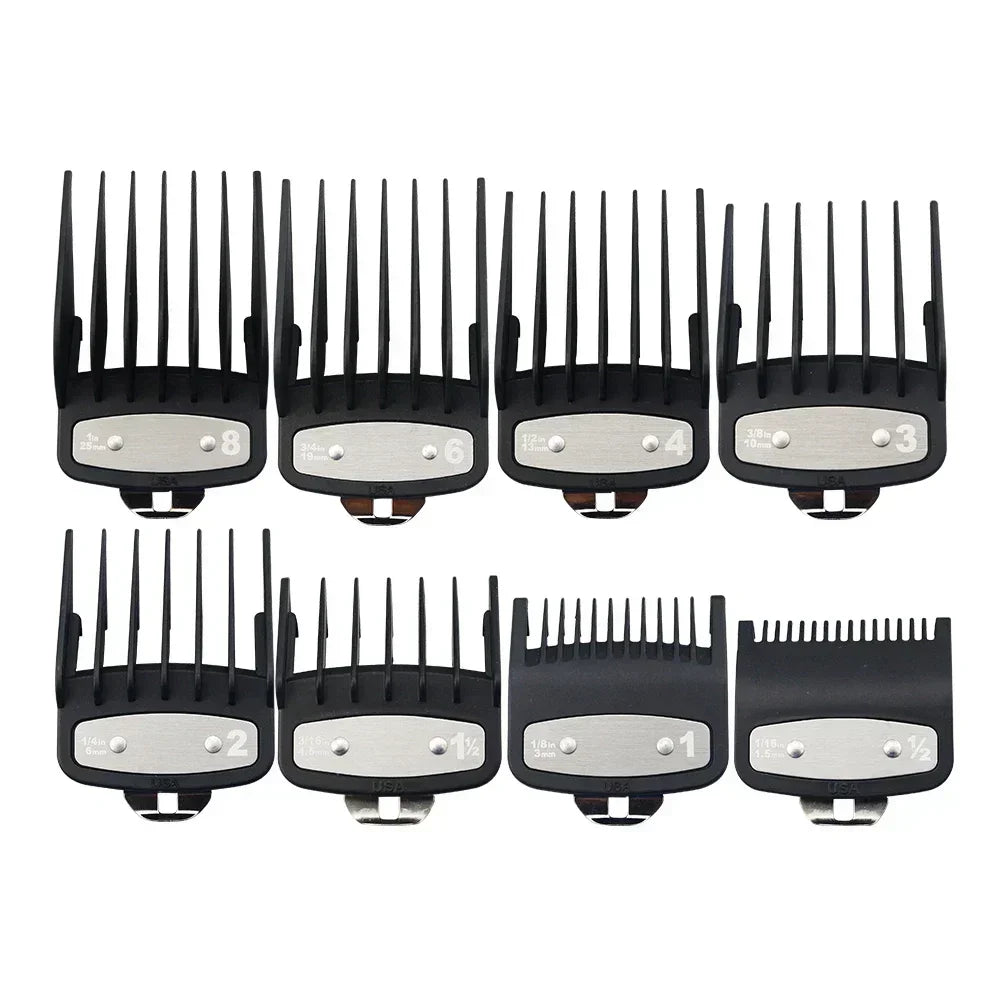8/10PC Universal Hair Clipper Guard Set – Professional Limit Guide Combs for Wahl Trimmers & Barber Accessories