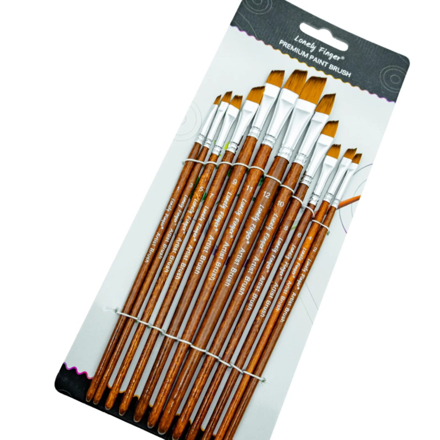 12-Piece Premium Artist Paint Brush Set – Durable Nylon Bristles for Acrylic, Watercolor, Oil & Body Painting