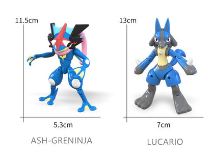 New Pokémon Action Figures – Pikachu, Charizard & Greninja Pocket Monster Poké Ball Deformation Toys for Kids Birthday Gifts