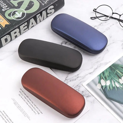 PU Pearlescent Glasses Case - Hard Protective Eyewear Box for Men & Women Myopia, Reading Glasses & Sunglasses