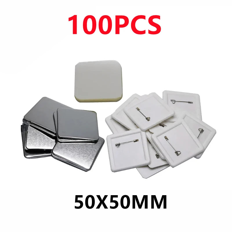 50x50mm Square Badge Press Machine - Rotating Manual for Refrigerator Magnets, Business Gifts, Home & Office Use