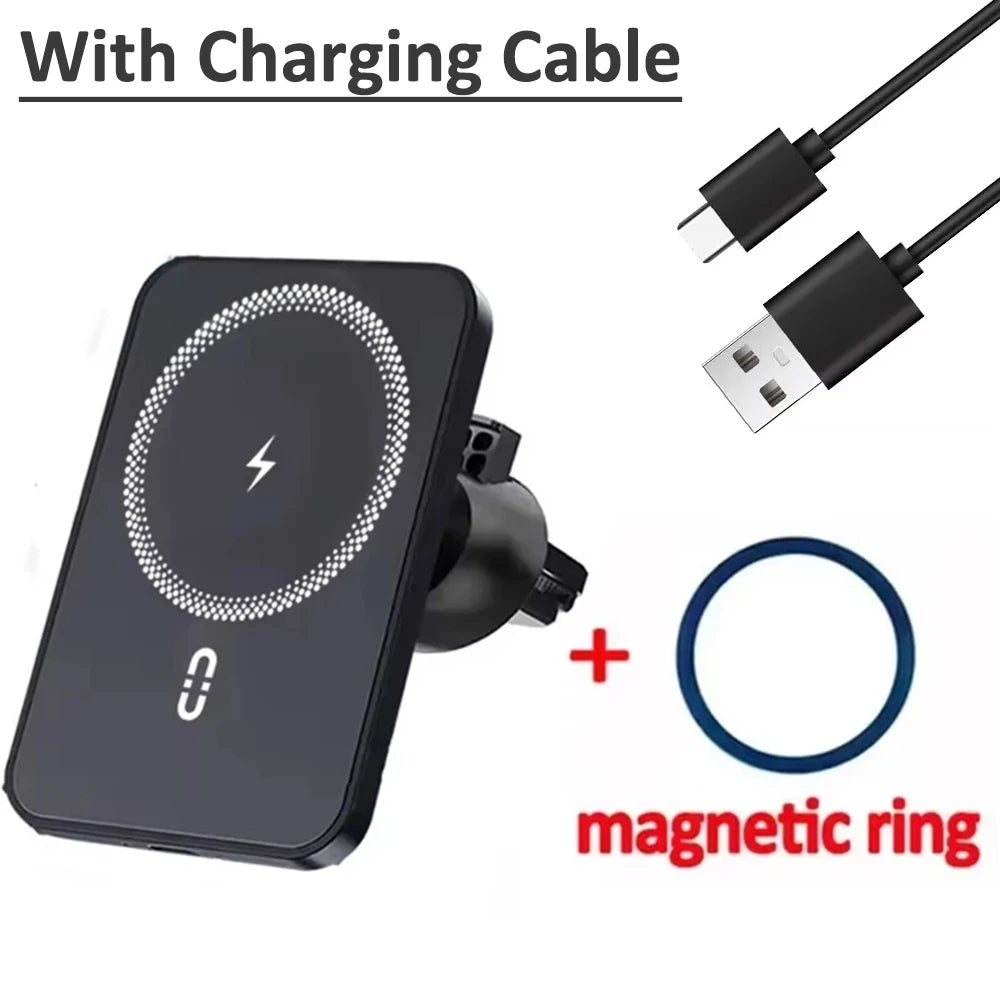 MagSafe Car Air Vent Phone Holder - Magnetic Wireless Charger Mount for iPhone 17 16 15 14 13 12 Pro Max Fast Charging