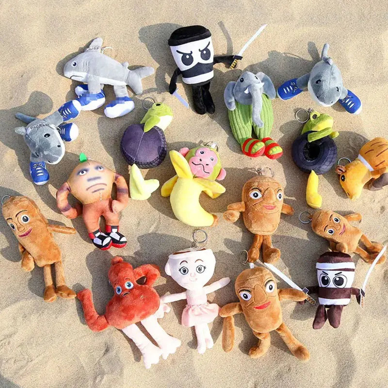16-18cm Italian Brainrot Plush Keychain – Stuffed Doll Keyring Toy Gift