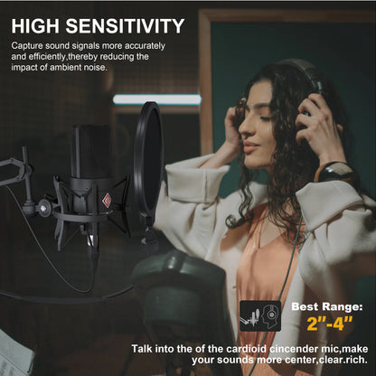 TLM 103 XLR Condenser Microphone – Professional Cardioid Studio Mic for Podcasting, Voice Over, Streaming & Home Recording