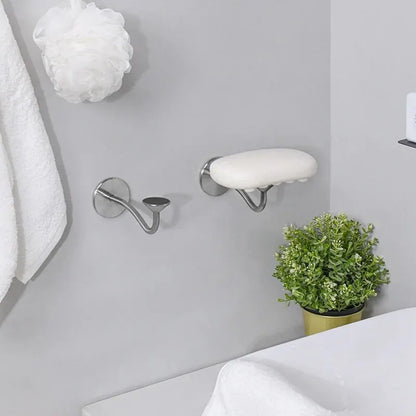 Adhesive Magnetic Soap Holder – No-Hole Stainless Steel, Corrosion-Resistant Wall-Mounted Soap Rack