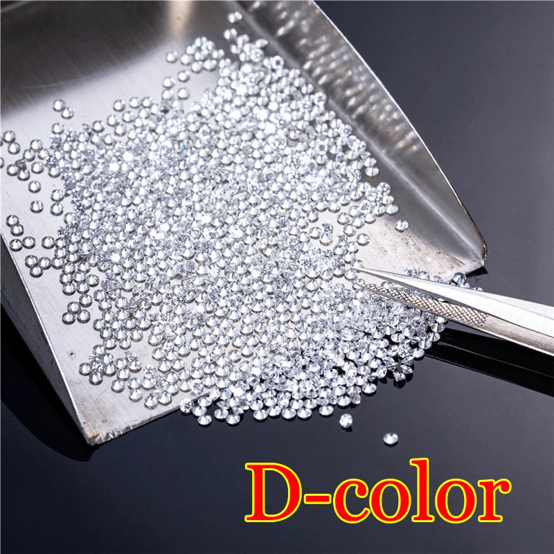1CT Lab-Grown Moissanite Diamonds – D Color VVS1 Loose Gemstones, Full Size 0.7mm-20mm