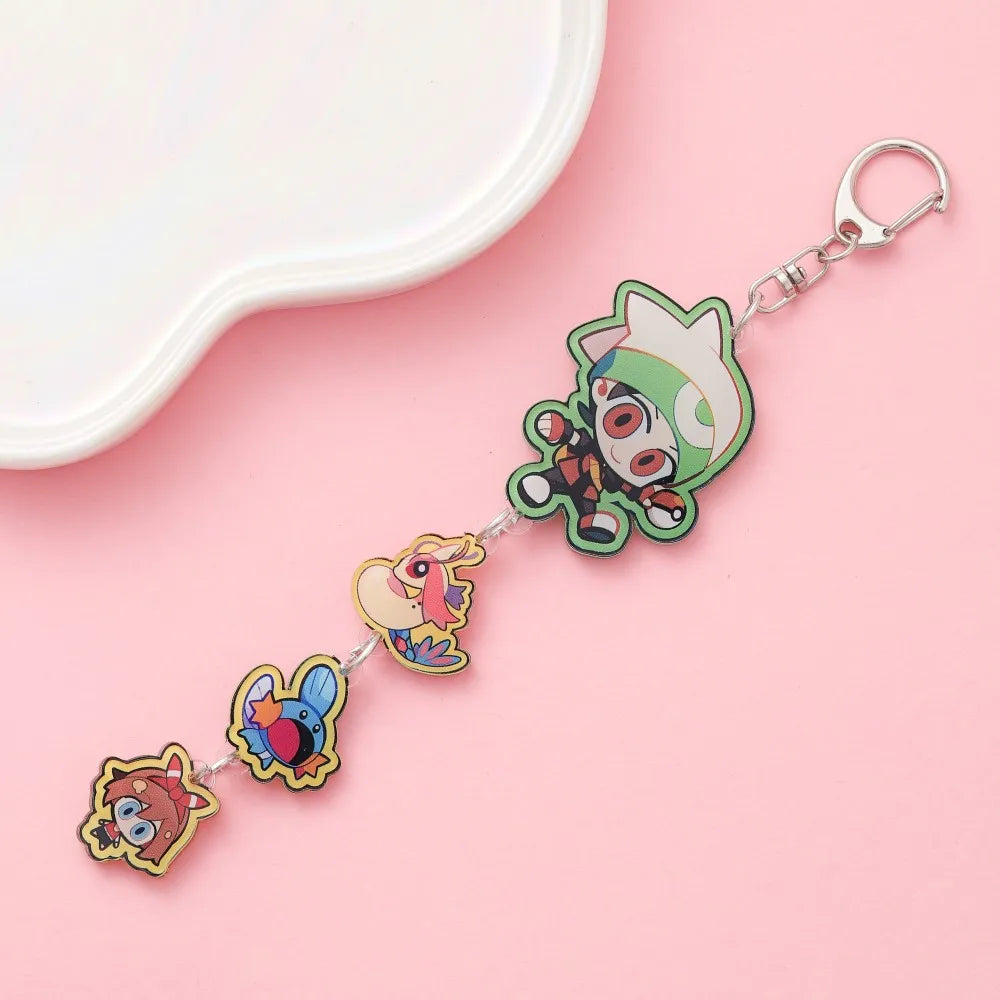 Anime Acrylic Keychain – Cute Cartoon Car Bag Pendant, Creative Gift for Friends & Fans, Fun Keyring Charm