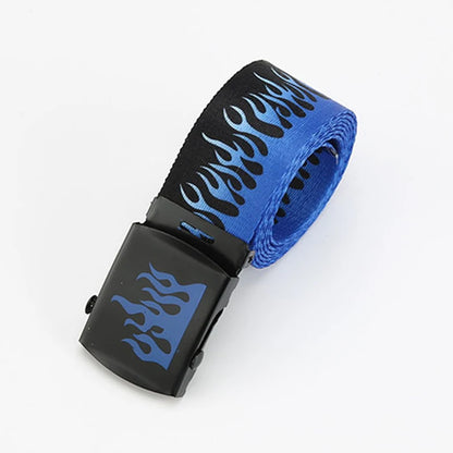 Punk Style Flame Belt – Trendy Hip-Hop Streetwear Accessory, Durable Unisex Fashion Decoration for Men & Women