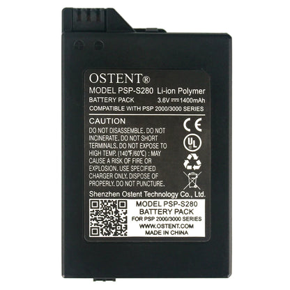 OSTENT 3.6V 1400mAh Rechargeable Lithium Battery for Sony PSP 2000/3000 | PSP-S110 Replacement