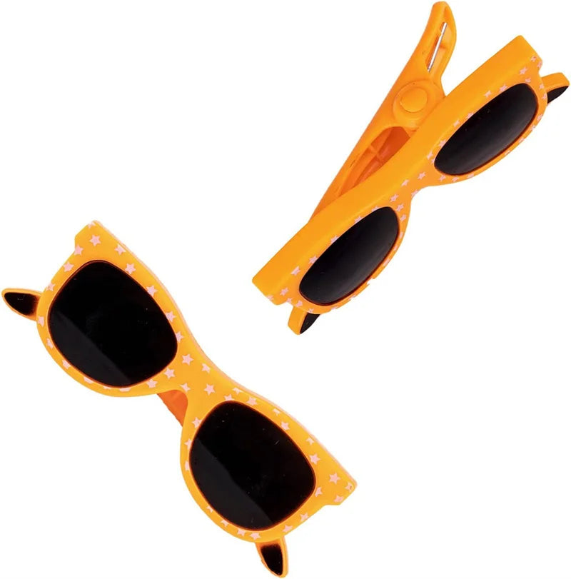 Plastic Beach Towel Clips - Large Animal Decorative Clothes Pegs for Sunbeds, Loungers & Drying Racks