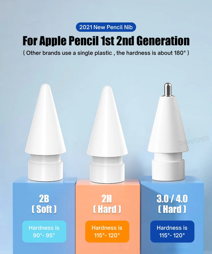 Apple Pencil Replacement Tip | Nib for 1st & 2nd Generation, 2H/2B 4.0 Transparent