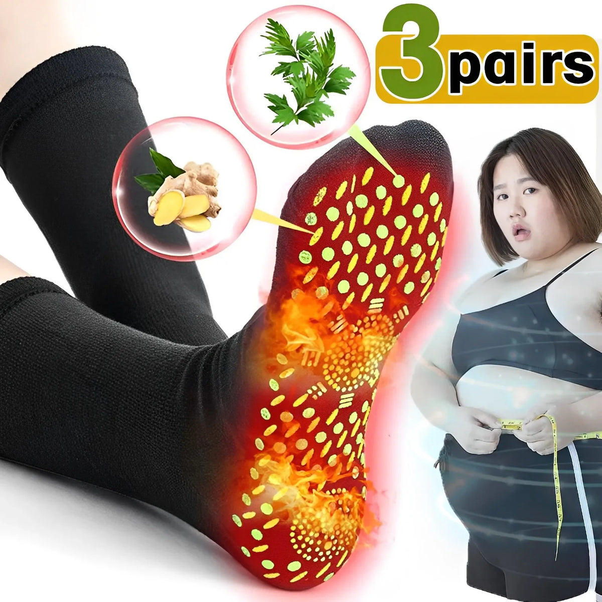 Tourmaline Thermal Socks - Elastic Self-Heating Short Socks for Everyday Comfort