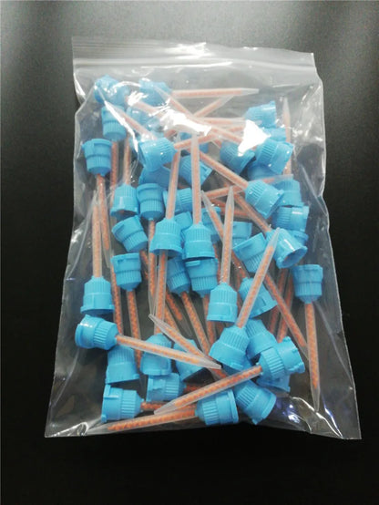 50pcs 10:1 Dental Silicone Rubber Mixing Heads for Dispensing Gun – Disposable Dentistry Materials
