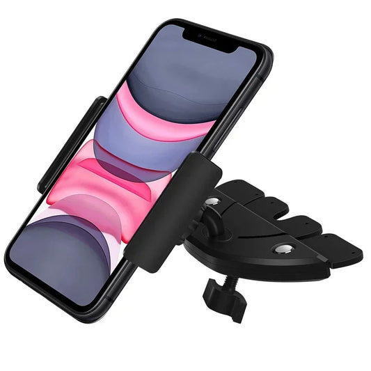 Universal CD Slot Phone Holder - 360° Adjustable Rotating Car Mount for iPhone Samsung Xiaomi Smartphones
