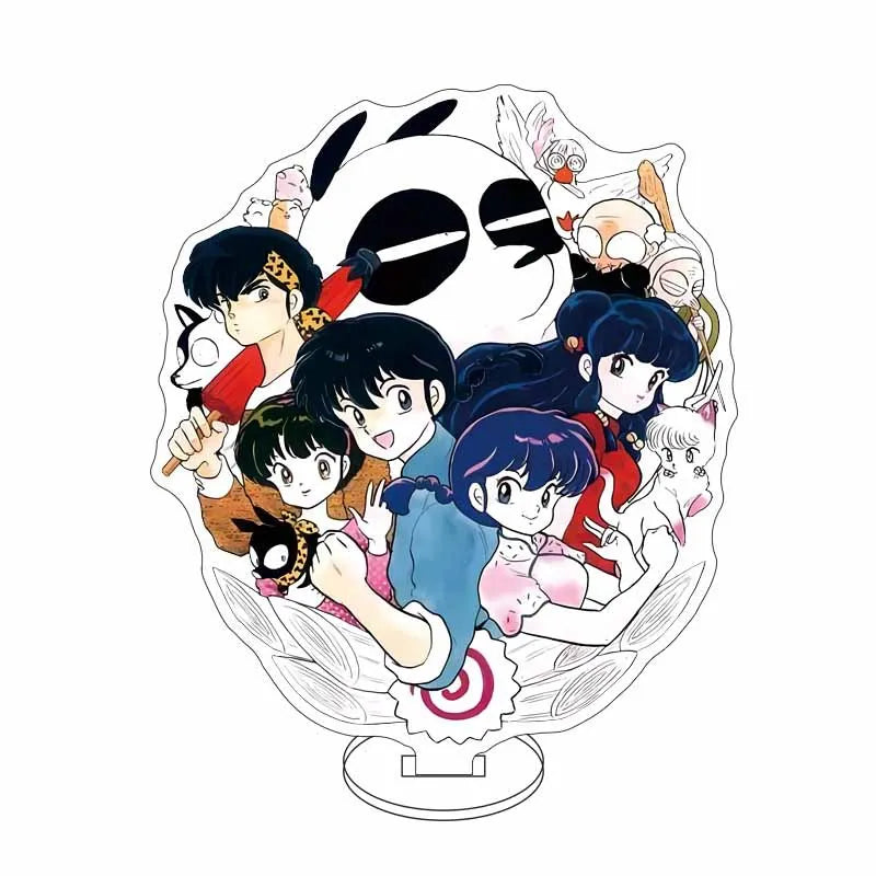 Ranma 1/2 Acrylic Stand Figure — 15cm Tendou, Akane, Hibiki & Ryoga Anime Model Plate, Cartoon Doll for Bedroom Display