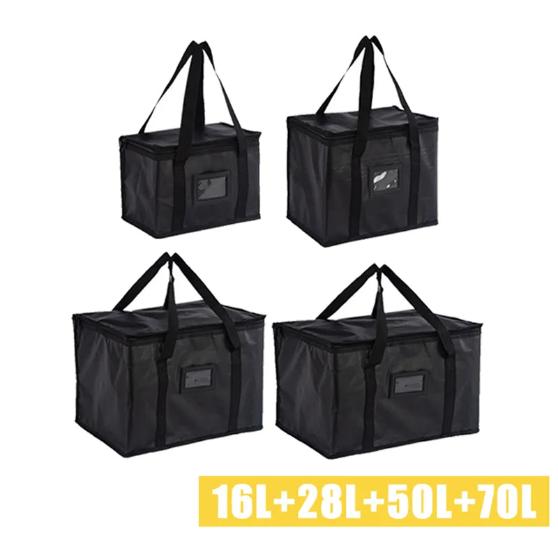 70L Large Capacity Insulated Cooler Bag – Thermal Foil Lunch & Food Storage Tote, Portable Zip Picnic & Camping Bag for Hot & Cold Retention