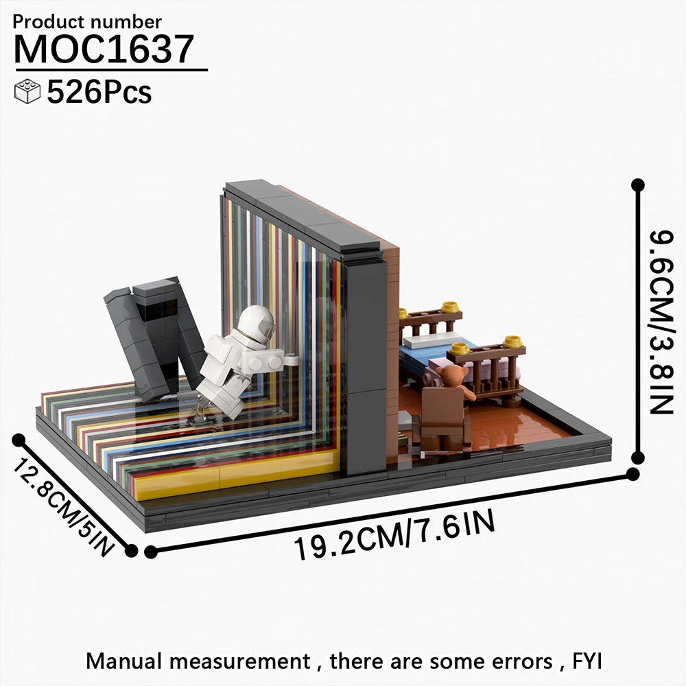 MOOXI Interstellar Spaceship Building Blocks Set - Sci-Fi MOC Bricks Model Kit DIY Toy Gift for Kids & Adults