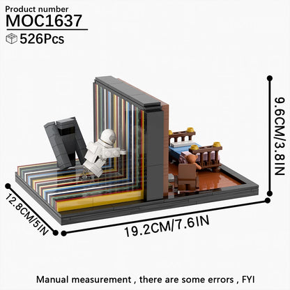 MOOXI Interstellar Spaceship Building Blocks Set - Sci-Fi MOC Bricks Model Kit DIY Toy Gift for Kids & Adults