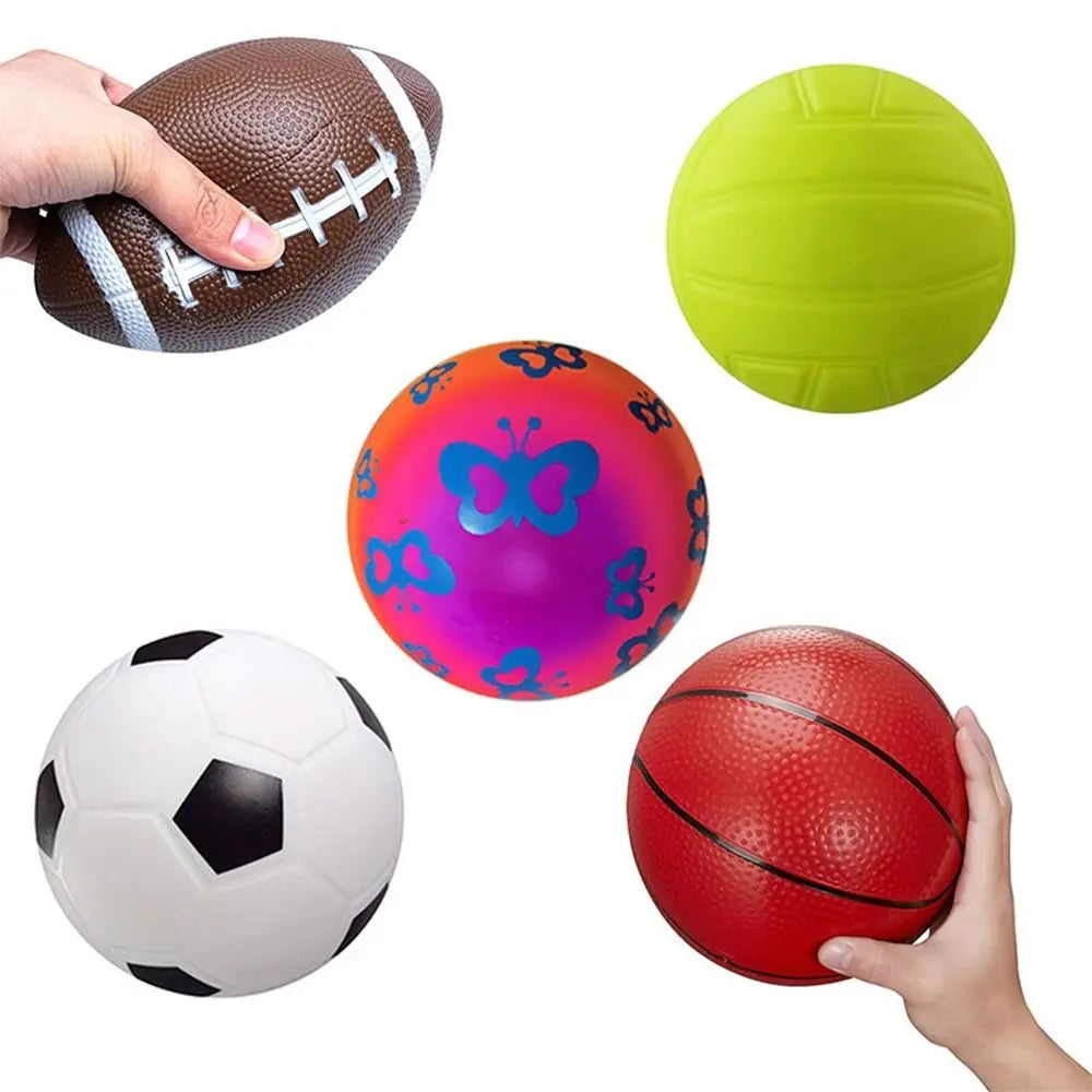 PVC Inflatable Mini Football & Basketball – 15/16/22cm Thickened Sports Toy for Parent-Child Games, Pool & Party, 10 Styles