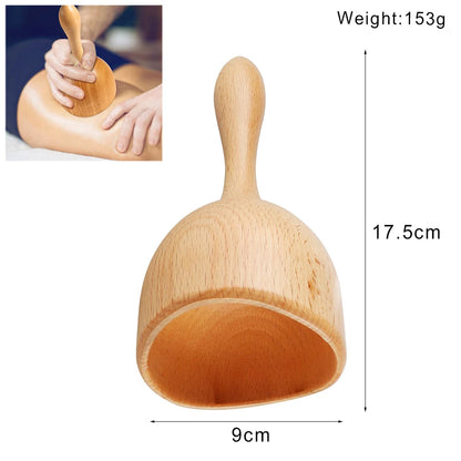 Wooden Lymphatic Drainage & Anti-Cellulite Massage Tools – Gua Sha for Body Shaping & Sore Muscle Relief