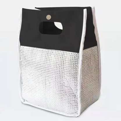 2024 Insulated Lunch Bag with Handle – Portable Thermal Cooler Lunch Box for Picnic, Travel & Food Storage, White Printed Design