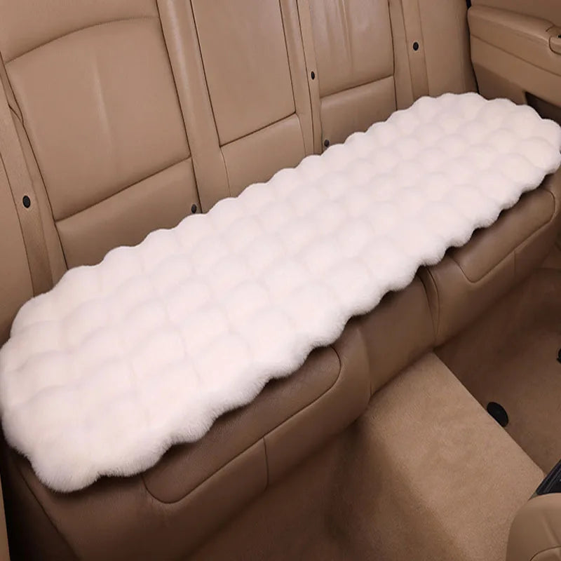 Winter Plush Car Seat Covers – Ultra-Soft Rabbit Fur Cushion Pads for Warmth, Universal Fit Auto Chair Protectors