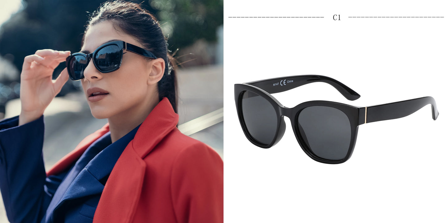 ZENOTTIC Women’s Cat Eye Polarized Sunglasses – Oversized Retro UV400 Designer Shades