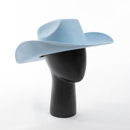100% Wool Western Cowboy Hat – Casual Felt Cowgirl Hat for Men & Women, Autumn & Winter Outdoor Sunshade Fedoras Top Hat