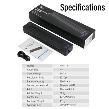 P19 Wireless Tattoo Stencil Printer – Fast Portable Transfer Machine for Small Business Use