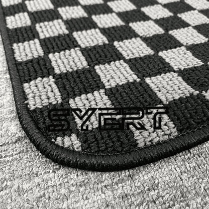 BMW 3-Series E90 Floor Mats - Checkerboard Anti-Slip Carpet Mats for 2006–2012 LHD Models, All-Weather Protection