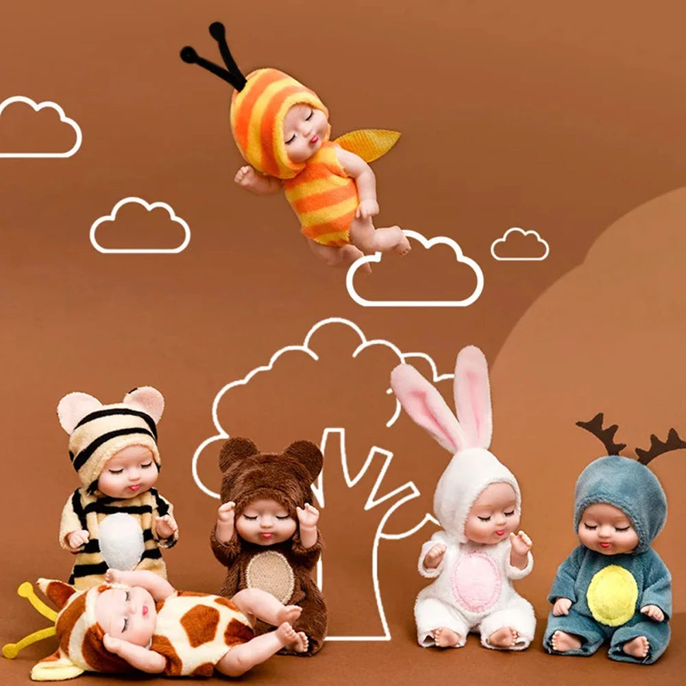 6PCS Reborn Princess Doll Set - Cute Sleeping Baby Dolls with Clothes & Accessories for Kids