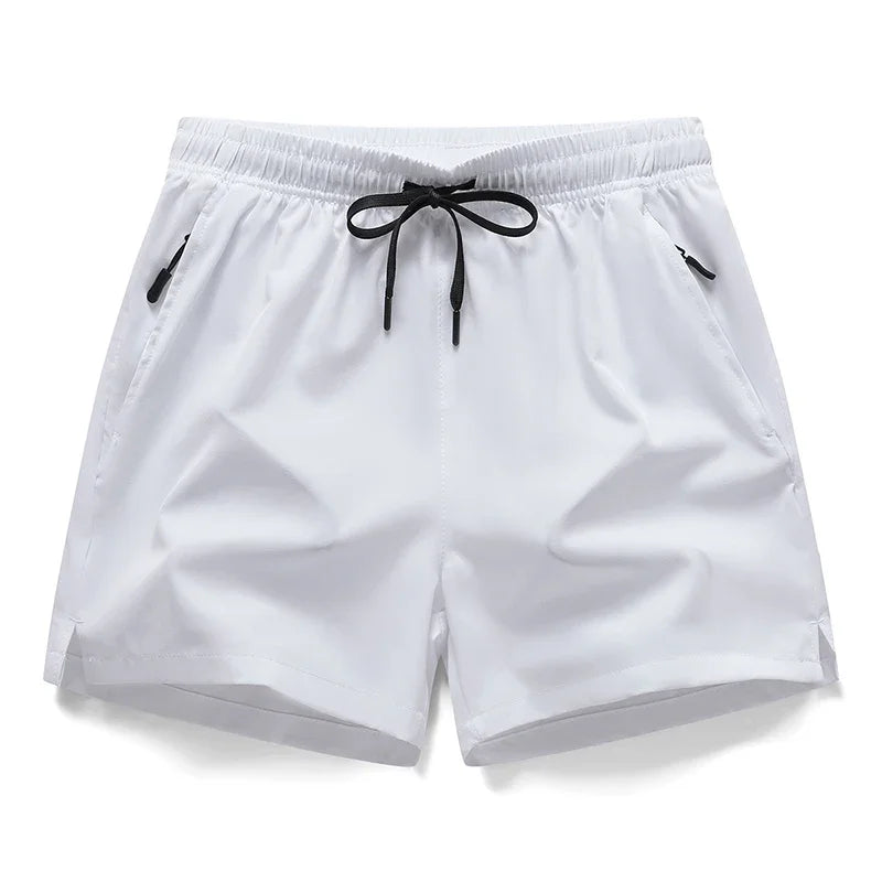 Men’s Ice Silk 3/4 Sports Shorts – Lightweight Quick Dry Running & Fitness Casual Sweat-Absorbing Outdoor Training Pants