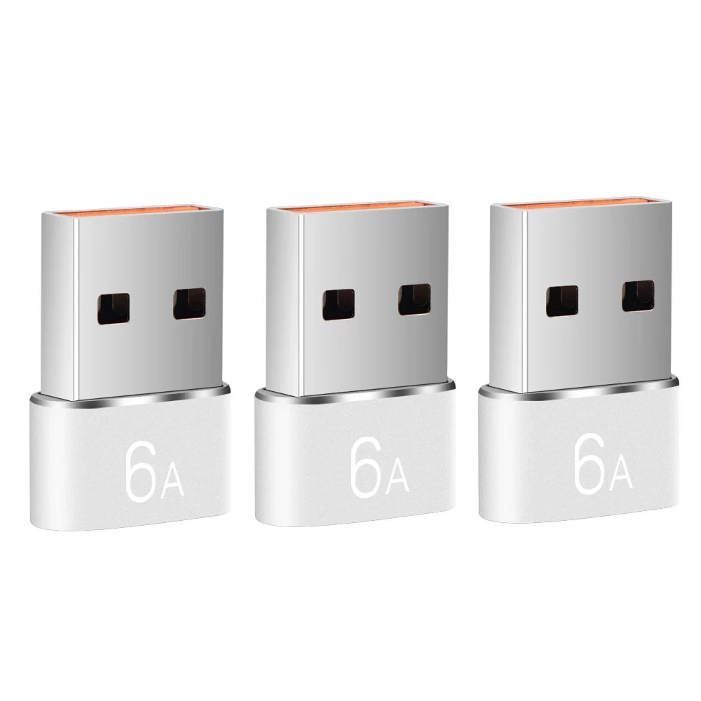 6A USB 3.0 to Type-C & Type-C to USB OTG Adapter – Fast Charging Connector for Samsung, Xiaomi, PC & MacBook Pro