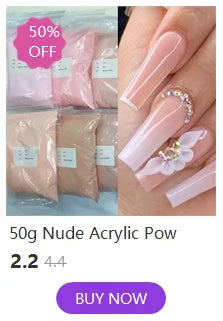 120ml EMA Polymer Acrylic Liquid & Powder - Pink Nail Builder for Dipping, Carving, Acrylic Powder, and Nail Tip Extensions