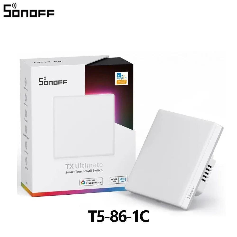 SONOFF TX Ultimate Smart Wall Switch - Full Touch LED Light Switch with Alexa & SmartThings Support