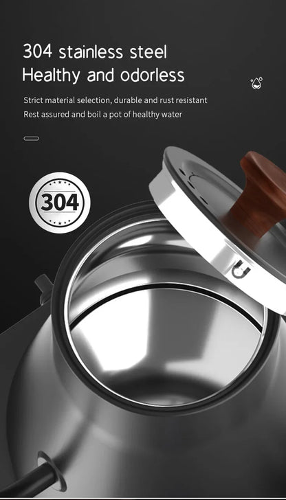Electric Gooseneck Kettle 900ml — Smart Hand Brew Coffee Pot with Temperature Control & Rapid Heating, 110V/220V