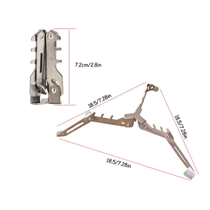 Outdoor Gas Cylinder Holder - Foldable Camping Stove Burner Tripod & Portable Gas Bottle Stand
