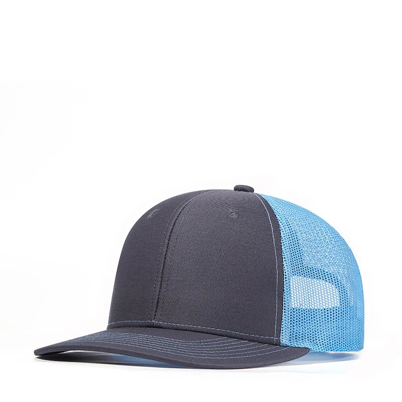 Custom Logo Snapback Hat - Embroidered Mesh Sports Cap for Men & Women, Adjustable Baseball Cap