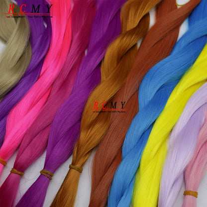 RCMY BJD/SD Doll Wig - Soft Blue Heat-Resistant Silk Synthetic Hair for 1/3, 1/4 & 1/6 Dolls
