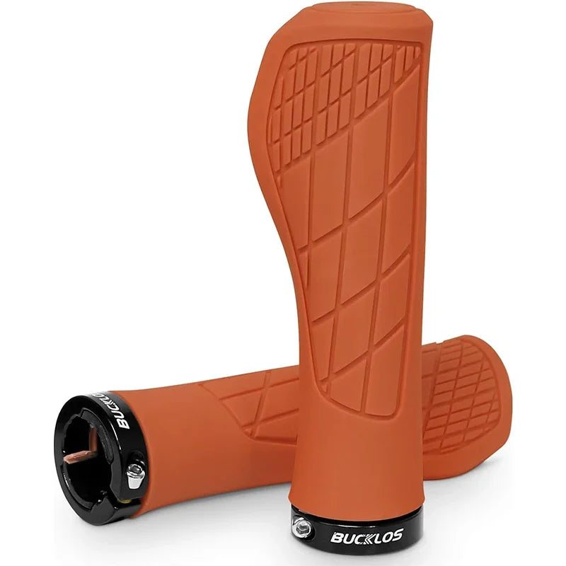 BUCKLOS Ergonomic MTB Handlebar Grips — Comfortable Soft Rubber Lock-On Bicycle Grips for Mountain Bikes