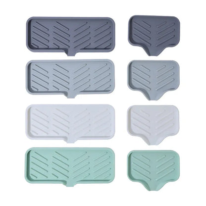Silicone Kitchen Sink Mat & Tray – Soap Dispenser, Sponge Holder, Splash-Proof Drying & Counter Storage